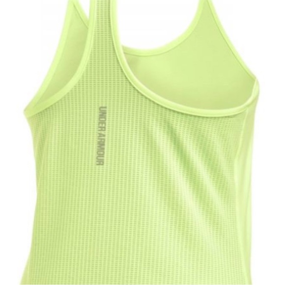 Under Armour Fly By Racing Back Tank in Neon Yellow - Picture 2 of 9